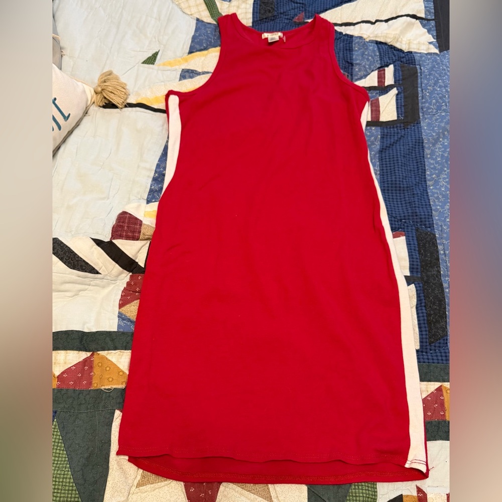 Bozzolo Midi Dress with White Racing Stripes
